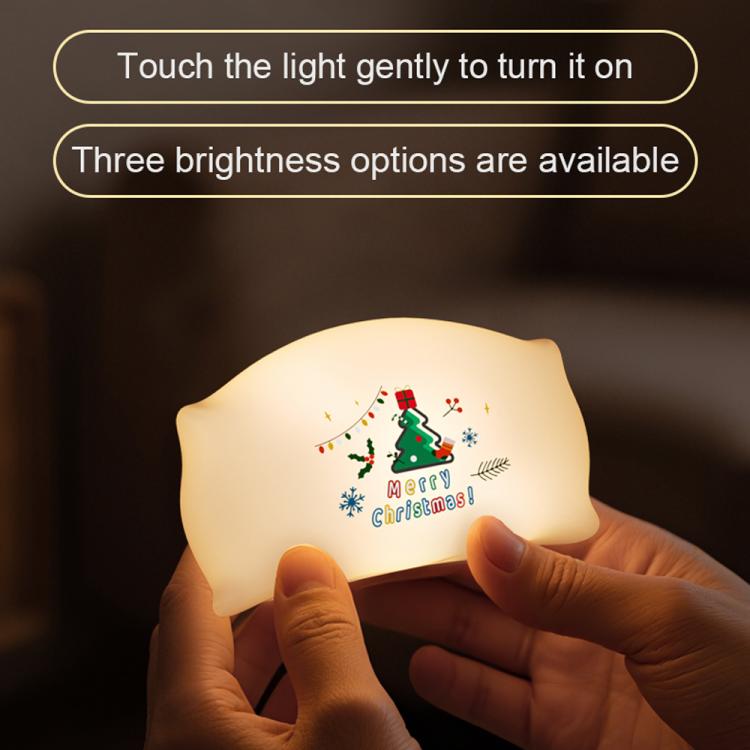 Cuscino natalizio in silicone con luce notturna LED