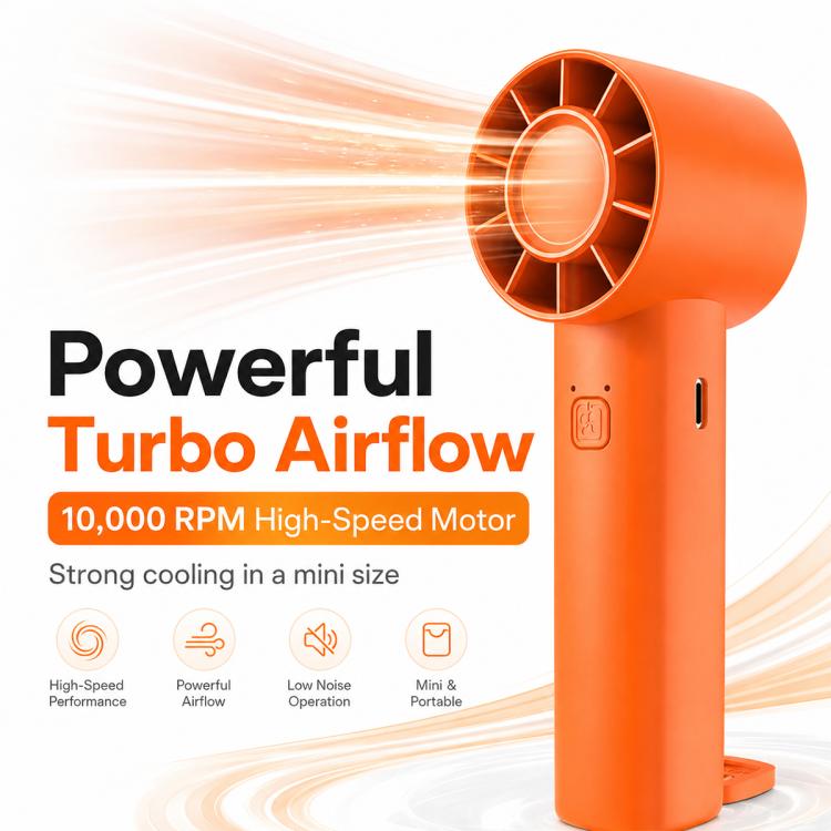 Ventilatore portatile DF-91 con base pieghevole e ricarica USB-C - immagine 7