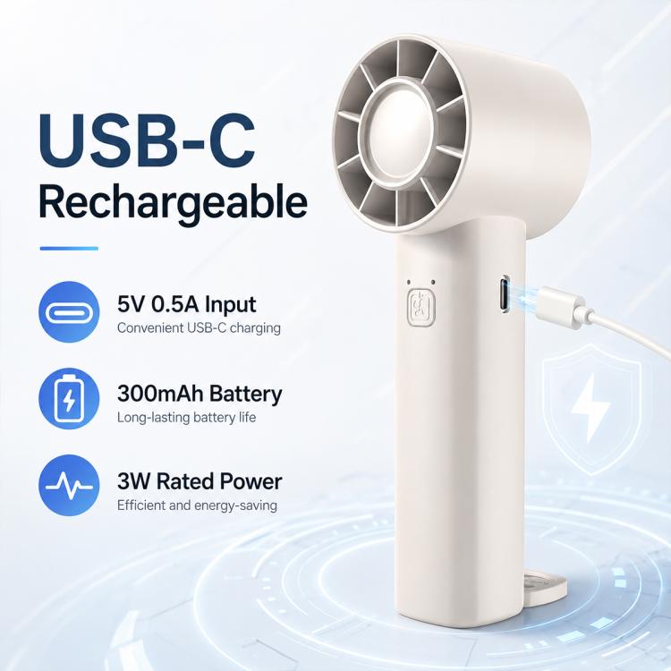 Ventilatore portatile DF-91 con base pieghevole e ricarica USB-C - immagine 10