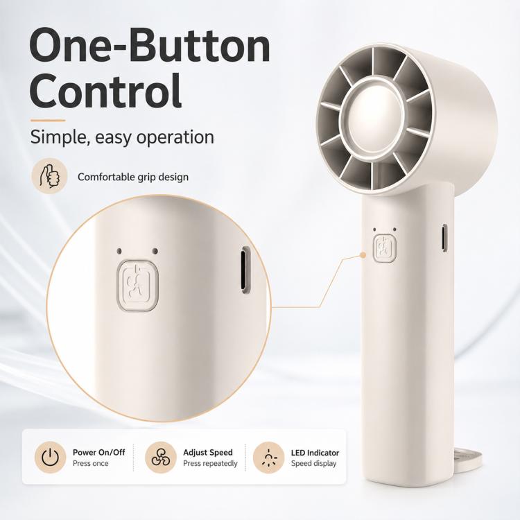 Ventilatore portatile DF-91 con base pieghevole e ricarica USB-C - immagine 11
