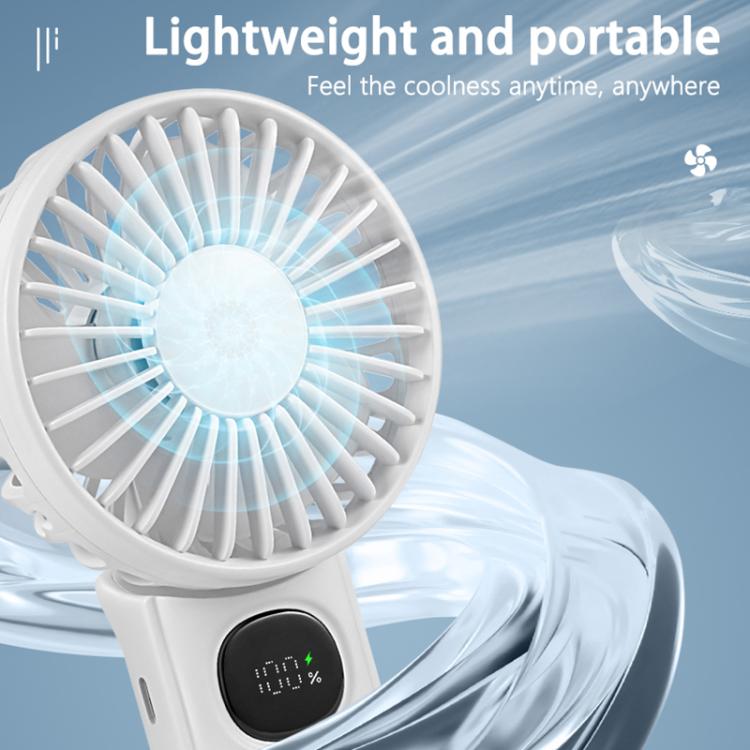 Ventilatore portatile pieghevole F11 con display LED e cordino - immagine 8
