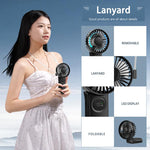 Ventilatore portatile pieghevole F11 con display LED e cordino - immagine 9