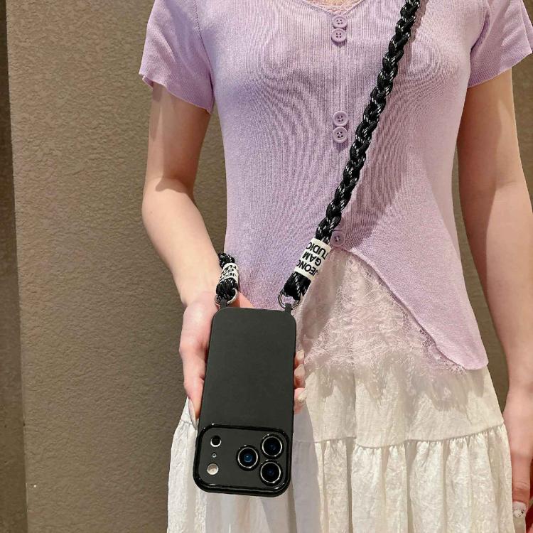 Custodia con tracolla intrecciata per iPhone 15