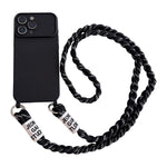 Custodia con tracolla intrecciata per iPhone 15