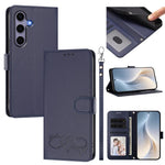 Custodia in ecopelle con chiusura magnetica e cinturino da polso per Galaxy S25