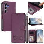 Custodia in ecopelle con chiusura magnetica e cinturino da polso per Galaxy S25