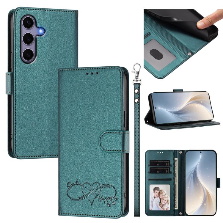 Custodia in ecopelle con chiusura magnetica e cinturino da polso per Galaxy S25