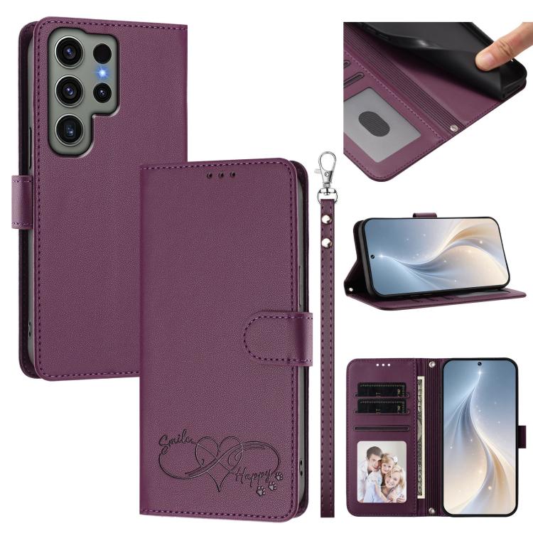 Custodia ecopelle con chiusura magnetica e cinturino per Galaxy S23 FE e Ultra