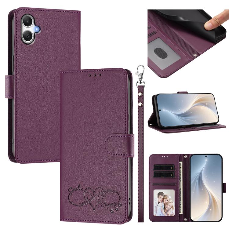 Custodia in ecopelle con chiusura magnetica e cinturino per Galaxy A06 4G/5G e