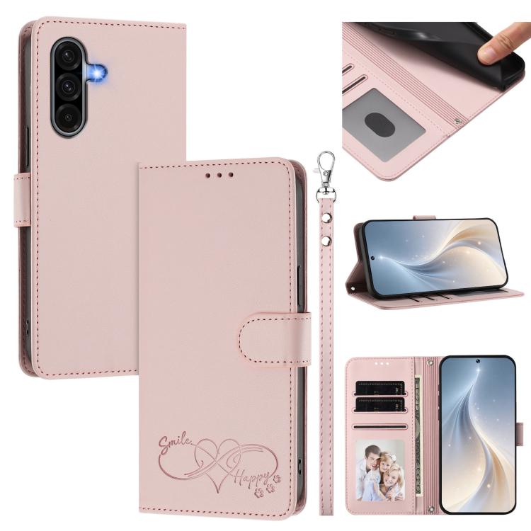 Custodia in ecopelle con chiusura magnetica e cinturino per Galaxy A06 4G/5G e