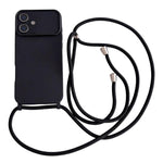 Custodia con tracolla per iPhone 16 con ampia finestra fotocamera
