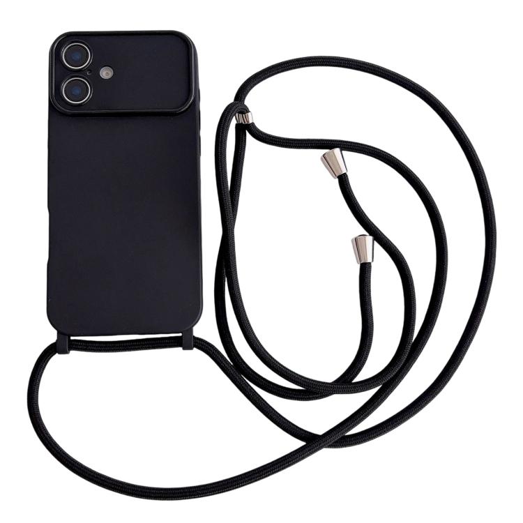Custodia con tracolla per iPhone 16 con ampia finestra fotocamera