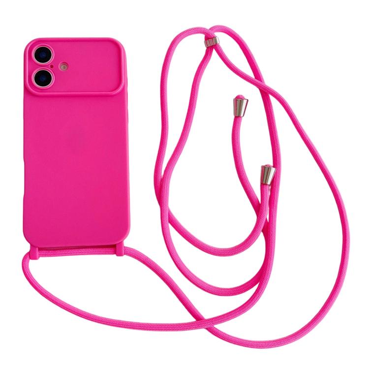 Custodia con tracolla per iPhone 16 con ampia finestra fotocamera