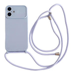Custodia con tracolla per iPhone 16 con ampia finestra fotocamera