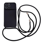 Custodia con tracolla per iPhone 16 con ampia finestra fotocamera