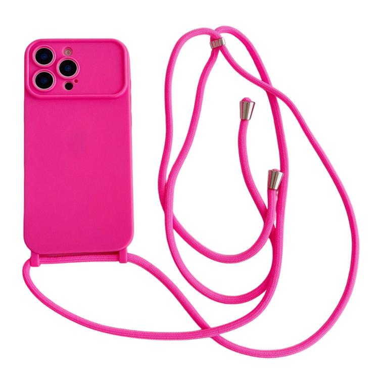 Custodia con tracolla per iPhone 16 con ampia finestra fotocamera
