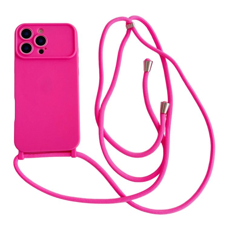 Custodia con tracolla per iPhone 16 con ampia finestra fotocamera