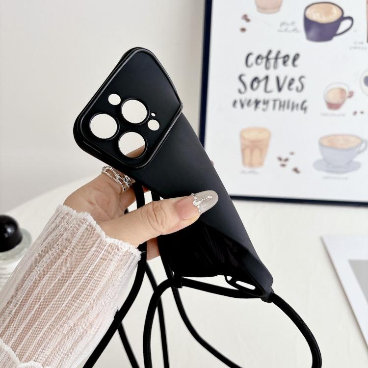 Custodia con tracolla per iPhone 16 con ampia finestra fotocamera