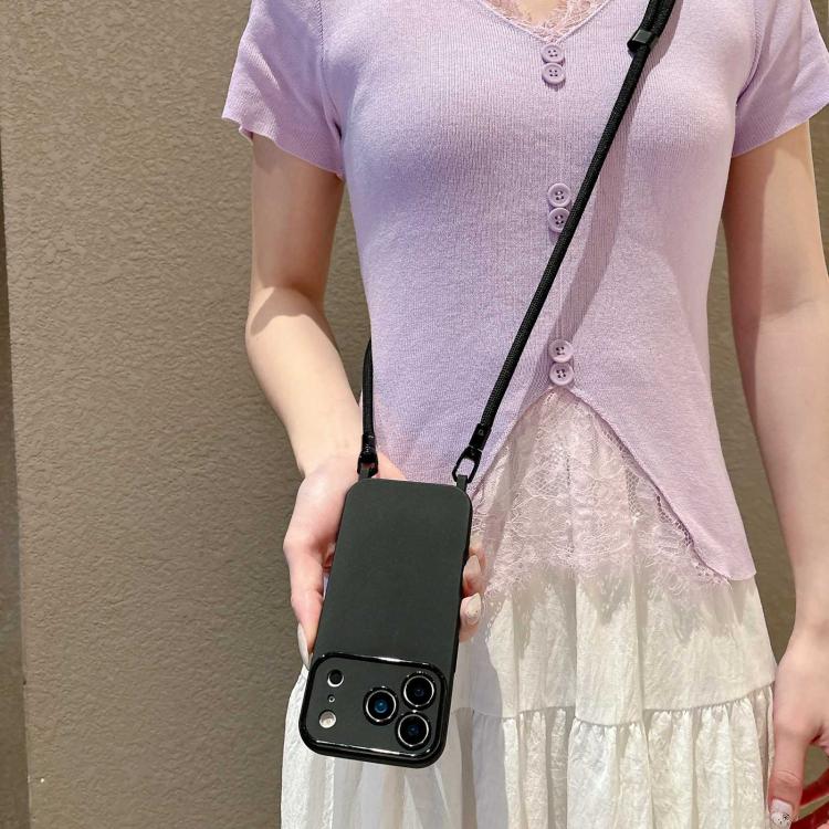 Custodia con tracolla per iPhone 13 con ampia finestra