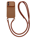 Custodia con tracolla per iPhone 13 con ampia finestra