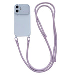 Custodia con tracolla per iPhone 13 con ampia finestra