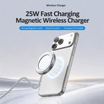 Caricabatterie wireless magnetico 25W con supporto
