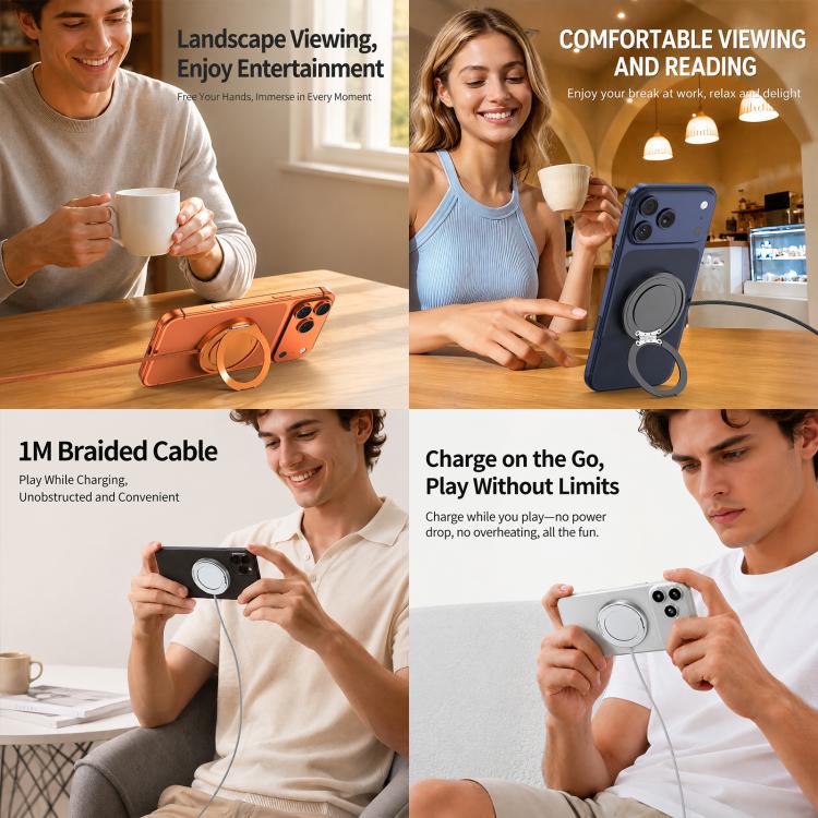 Caricabatterie wireless magnetico 25W con supporto