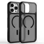 Custodia magnetica in TPU e PC con cornice metallo per iPhone