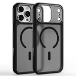 Custodia magnetica in TPU e PC con cornice metallo per iPhone