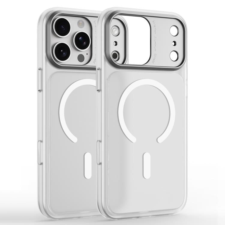 Custodia magnetica in TPU e PC con cornice metallo per iPhone