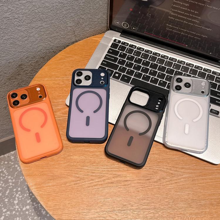 Custodia magnetica in TPU e PC con cornice metallo per iPhone