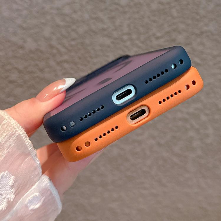 Custodia magnetica in TPU e PC con cornice metallo per iPhone