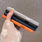 Custodia magnetica in TPU e PC con cornice metallo per iPhone
