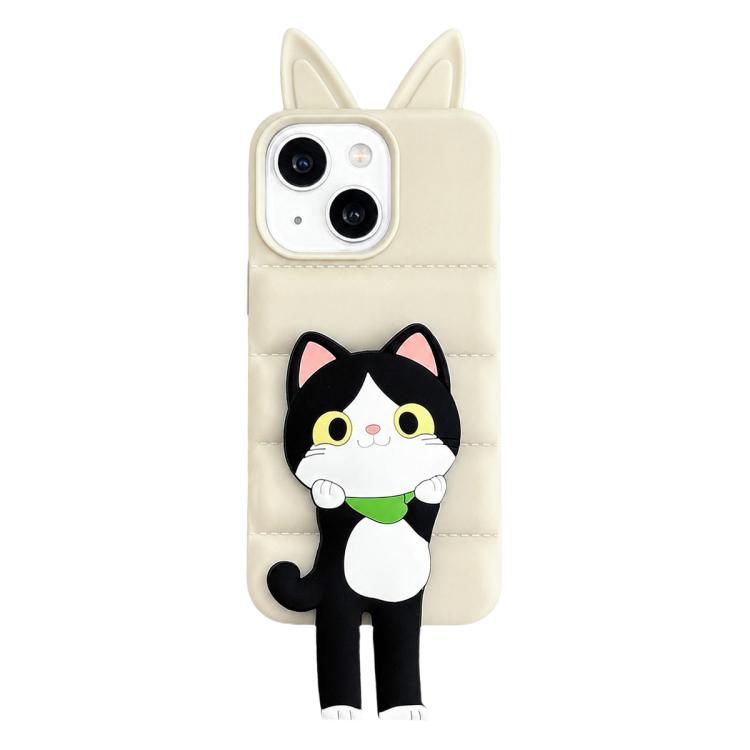 Custodia TPU e silicone con orecchie gatto per iPhone 15