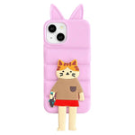 Custodia TPU e silicone con orecchie gatto per iPhone 15