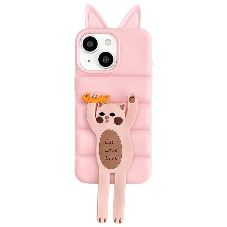 Custodia TPU e silicone con orecchie gatto per iPhone 15