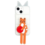 Custodia TPU e silicone con orecchie gatto per iPhone 15