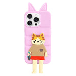 Custodia TPU e silicone con orecchie gatto per iPhone 15
