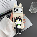 Custodia TPU silicone con orecchie gatto per iPhone 17 Pro Max