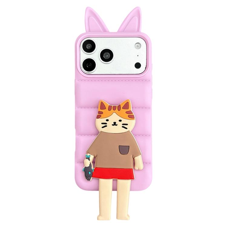 Custodia TPU silicone con orecchie gatto per iPhone 17 Pro Max