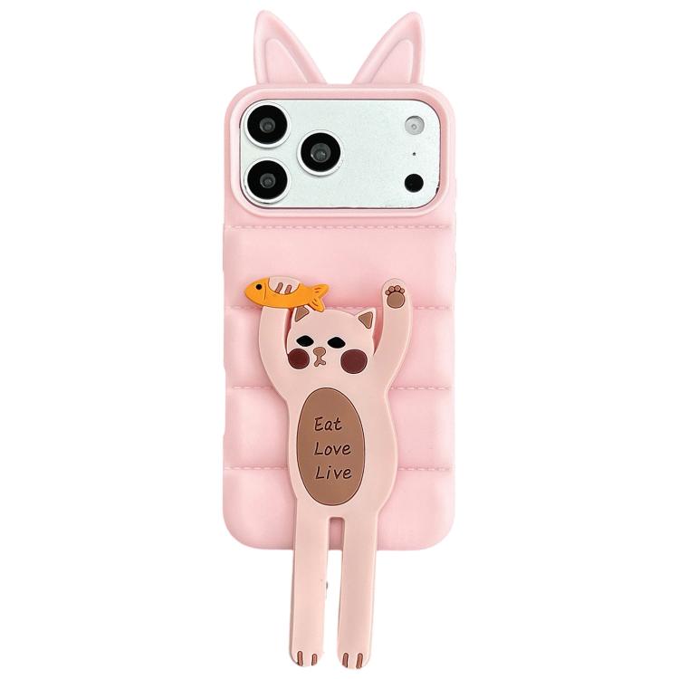 Custodia TPU silicone con orecchie gatto per iPhone 17 Pro Max