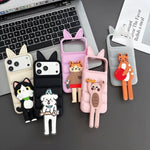 Custodia TPU e silicone con orecchie gatto per iPhone 15