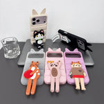 Custodia TPU e silicone con orecchie gatto per iPhone 15