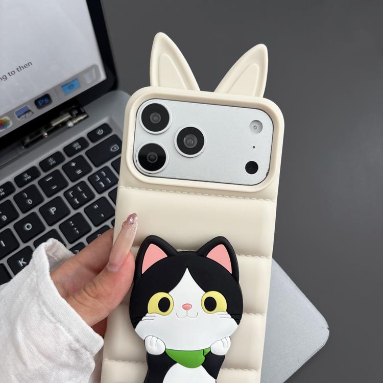 Custodia TPU silicone con orecchie gatto per iPhone 17 Pro Max