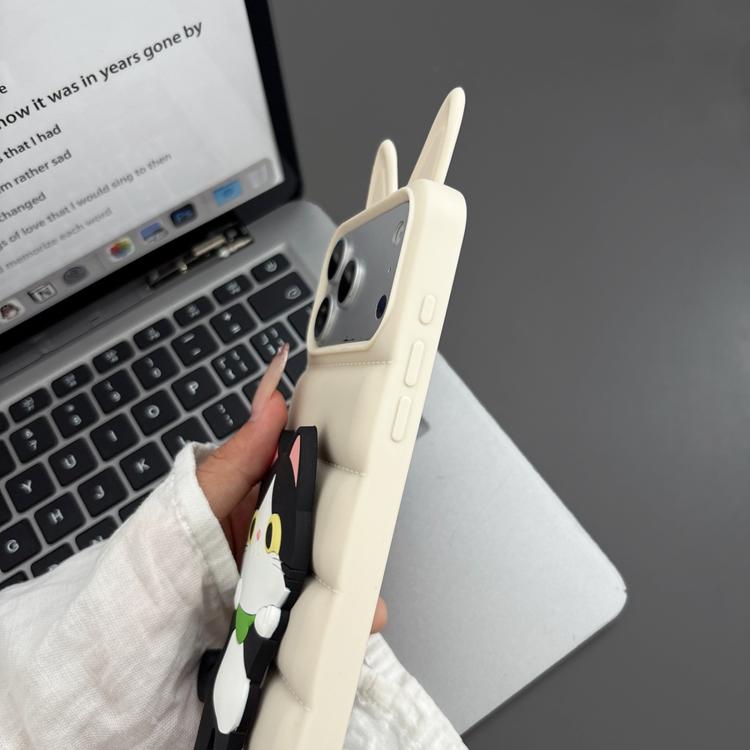 Custodia TPU e silicone con orecchie gatto per iPhone 15
