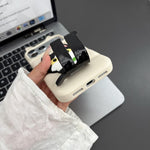 Custodia TPU e silicone con orecchie gatto per iPhone 16 Pro