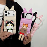 Custodia TPU silicone con orecchie gatto per iPhone 17 Pro Max