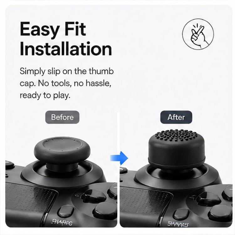 Cappucci antiscivolo in silicone per joystick 8 pezzi