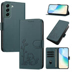 Custodia in ecopelle con fibbia a forma di albero e gatto per Galaxy S22 Ultra e