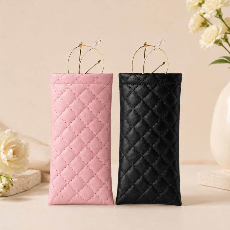 Set di 2 custodie impermeabili in pelle PU per occhiali